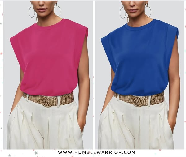 OFEEFAN cap sleeve top