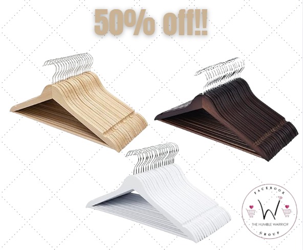FairyHaus Wood Hangers 30-pack