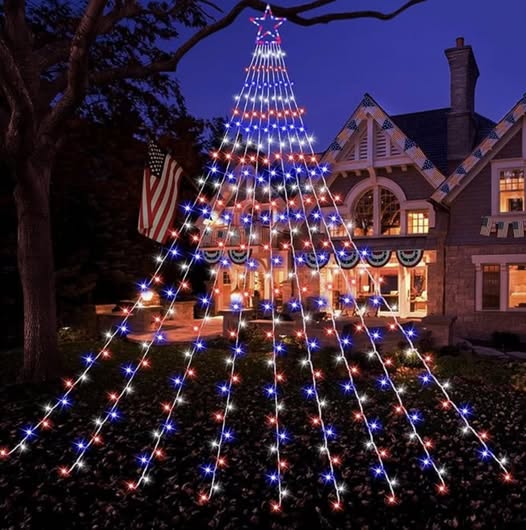 patriotic cascading lights