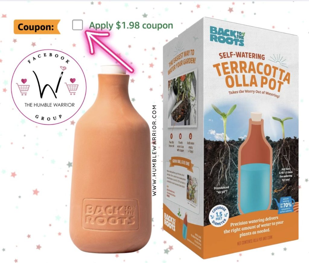 Back to the Roots Self-Watering Terracotta Olla Pot