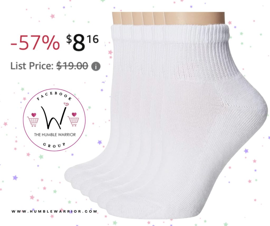 Hanes Women’s Ultimate Comfort Toe Seamed Ankle Socks