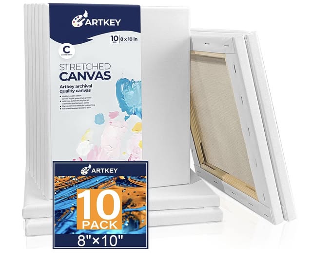 packs of blank canvas boards!