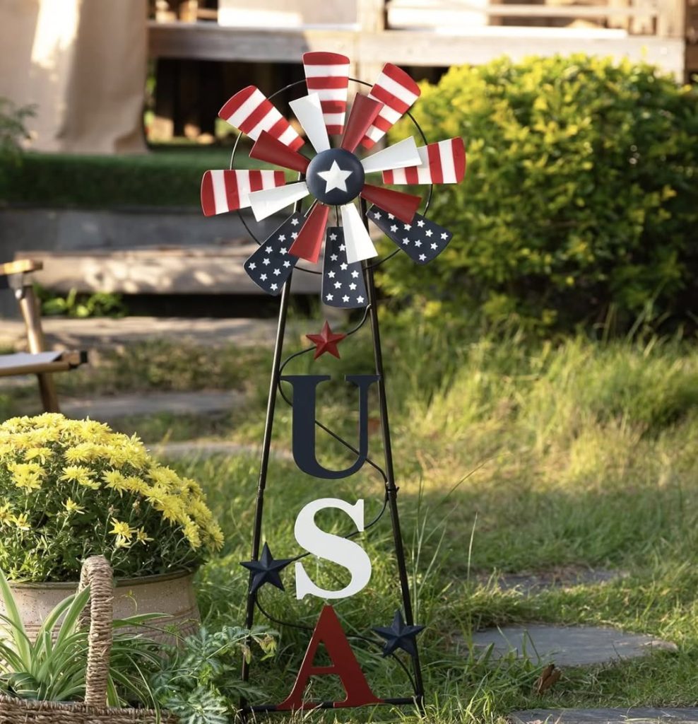 patriotic lawn spinner