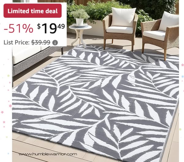 OLANLY Waterproof Outdoor Rug