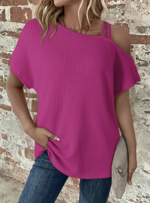 waffle knit top from Dokotoo