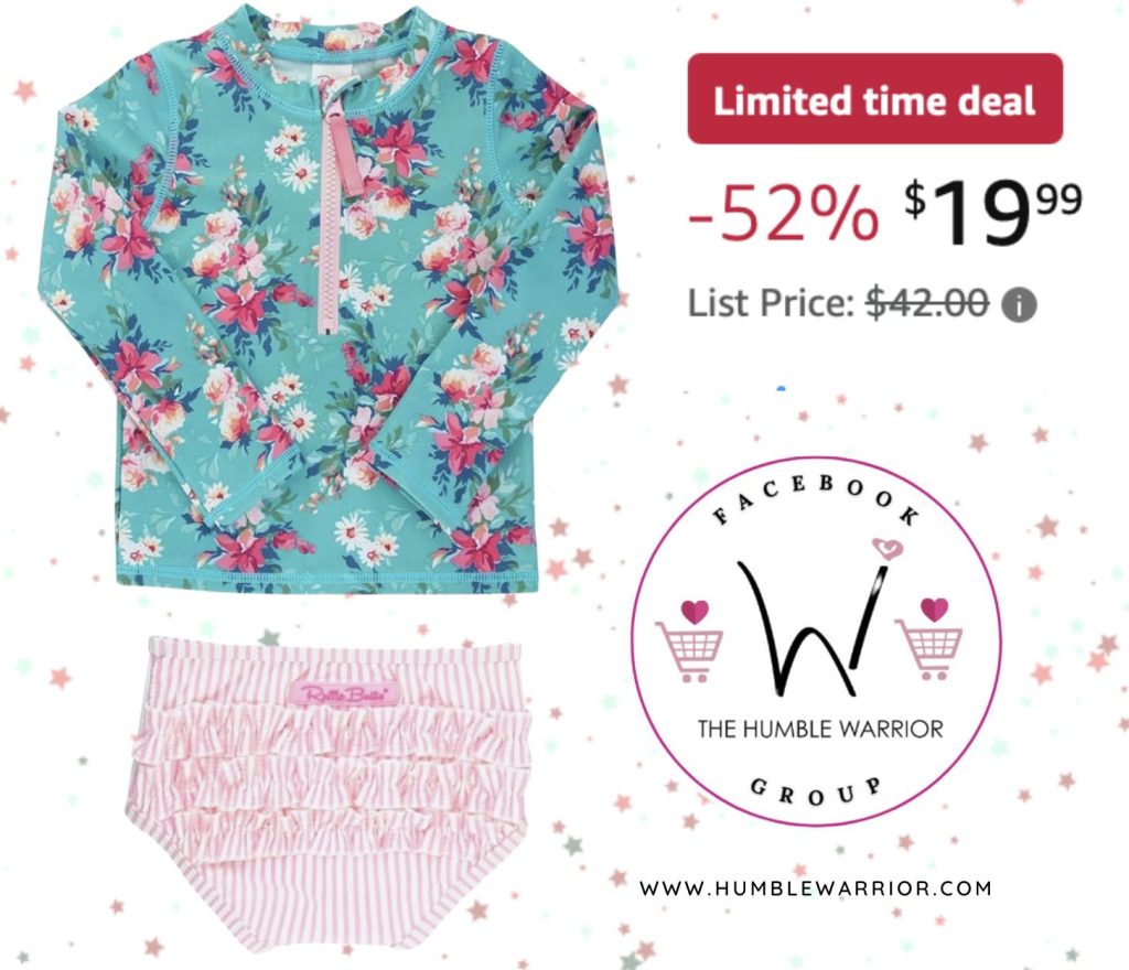 Baby/Toddler/Girls two piece rash guard swimsuit