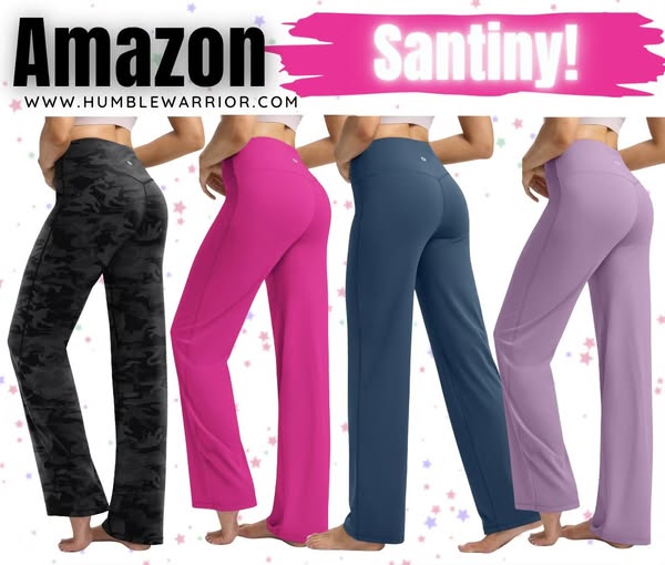 SANTINY High Waist Wide Leg Yoga Pants
