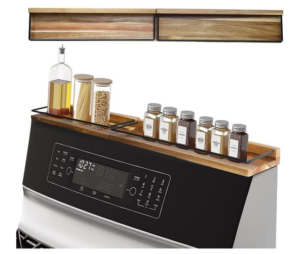 wooden over the stove spice holder