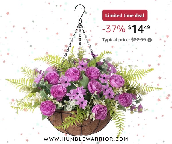 hanging faux flower basket