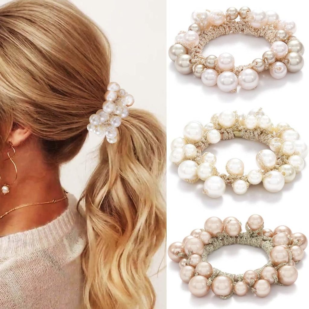 Pearl Hair Scrunchies