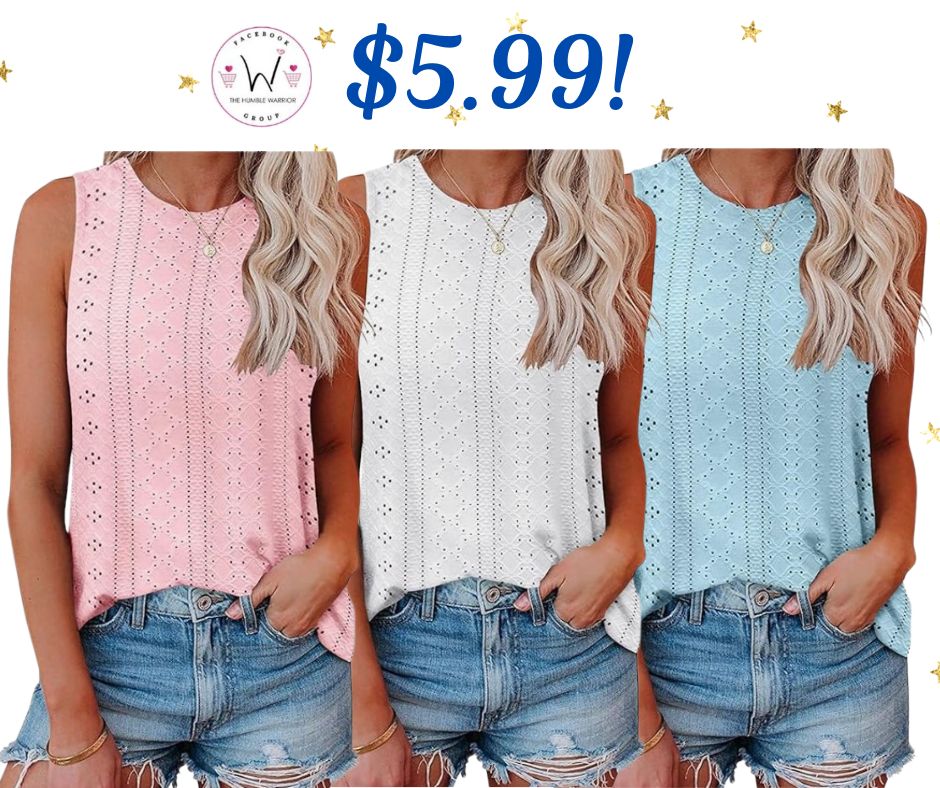 Eyelet Embroidery Tank Top!