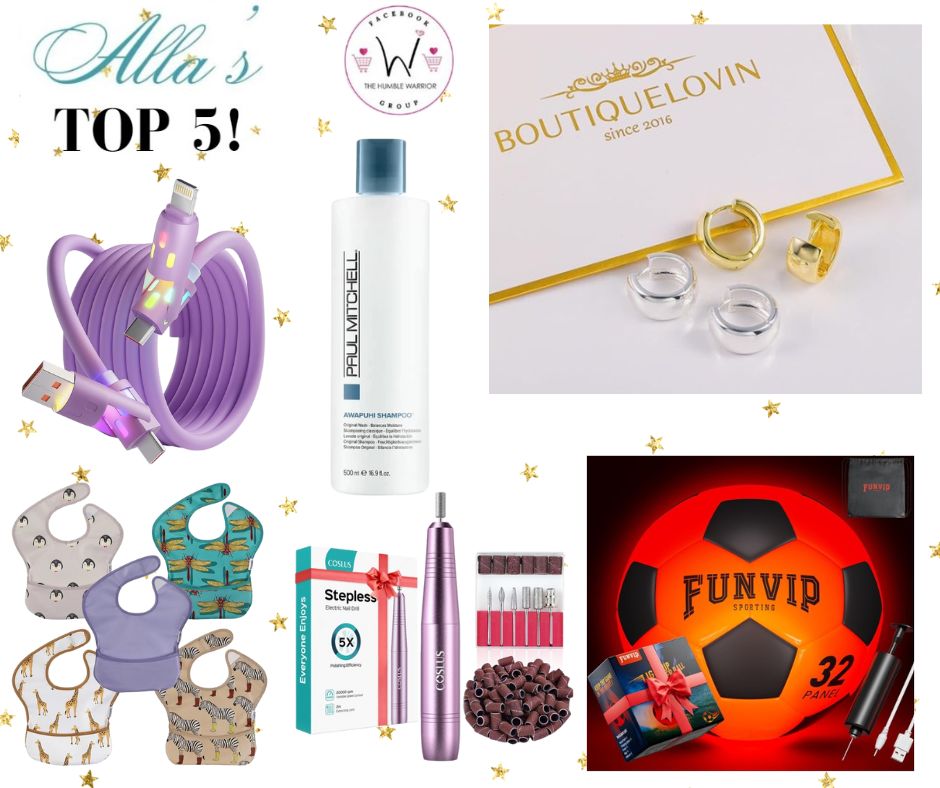 Alla’s TOP 5 best-selling items posted yesterday plus a bonus item!