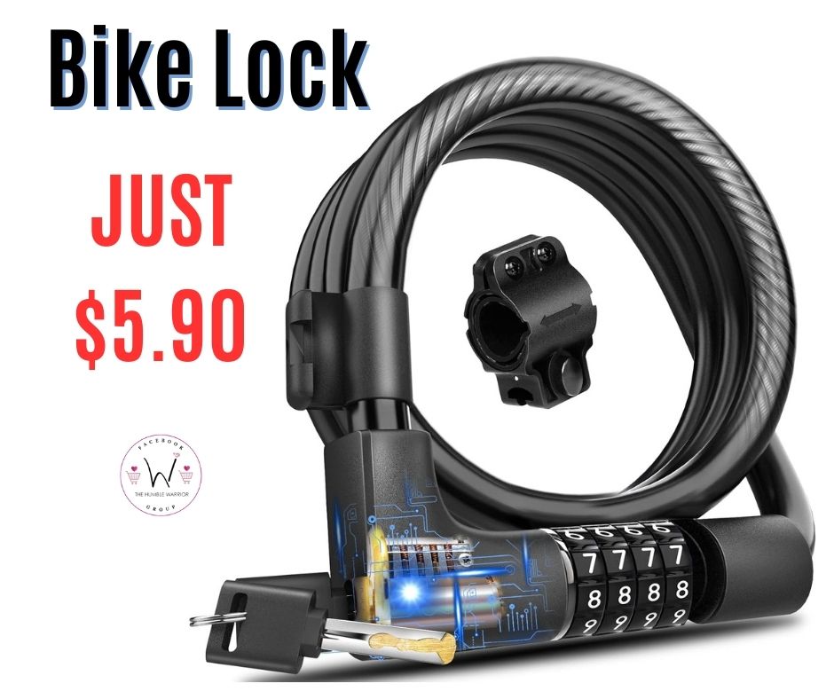 Bike Lock Cable with 5-digit combo