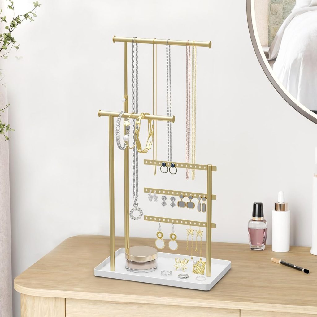 Gold Jewelry Holder Organizer Stand!