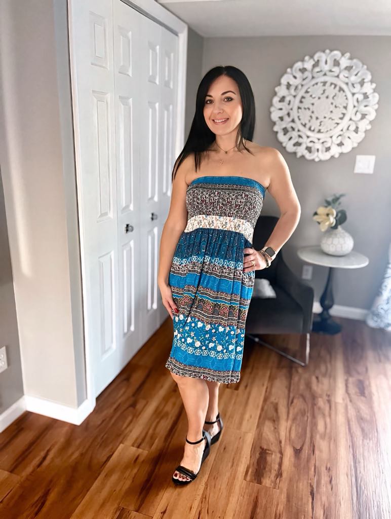 Strapless Floral Sundress
