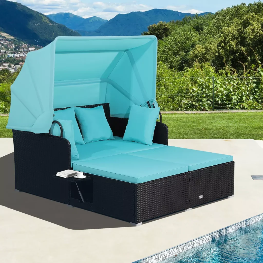 Costway Patio Rattan Daybed Lounge!