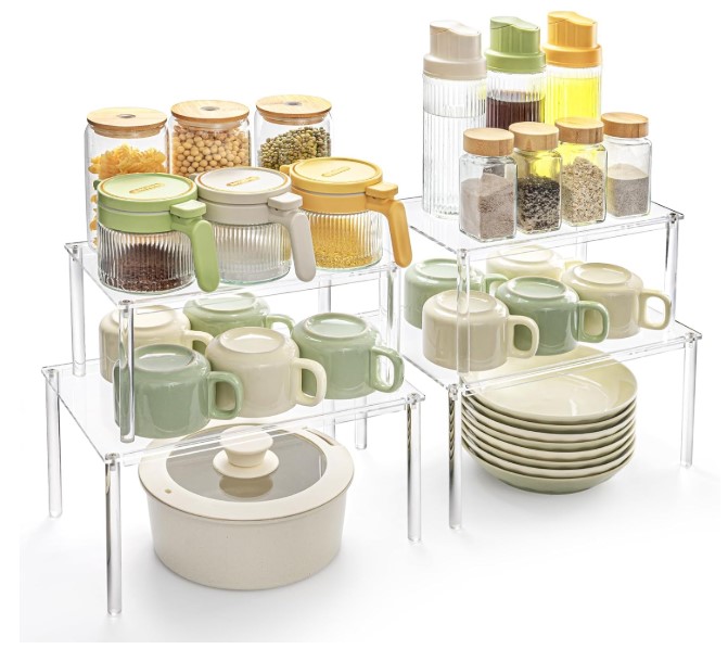 Pack of 4 Acrylic Rack Cabinet Organizers!