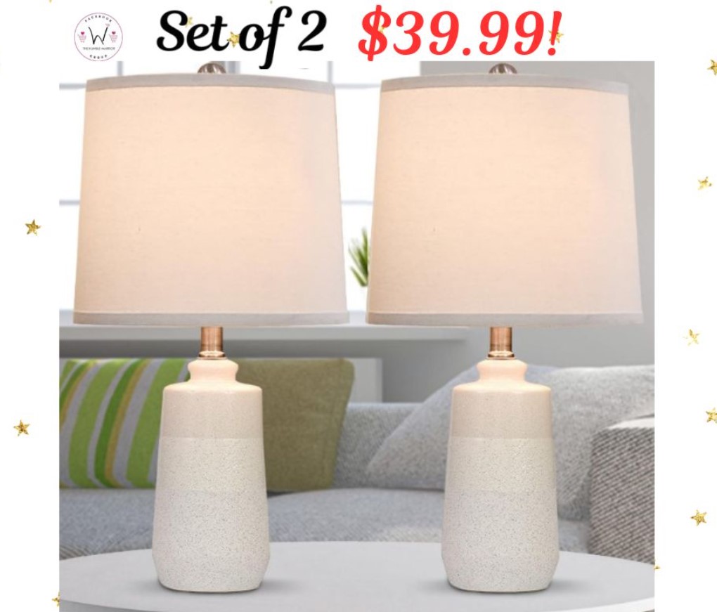 Set of 2 Ceramic Table Lamps!