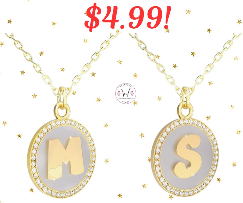 14K Gold Plated Initial Necklace!