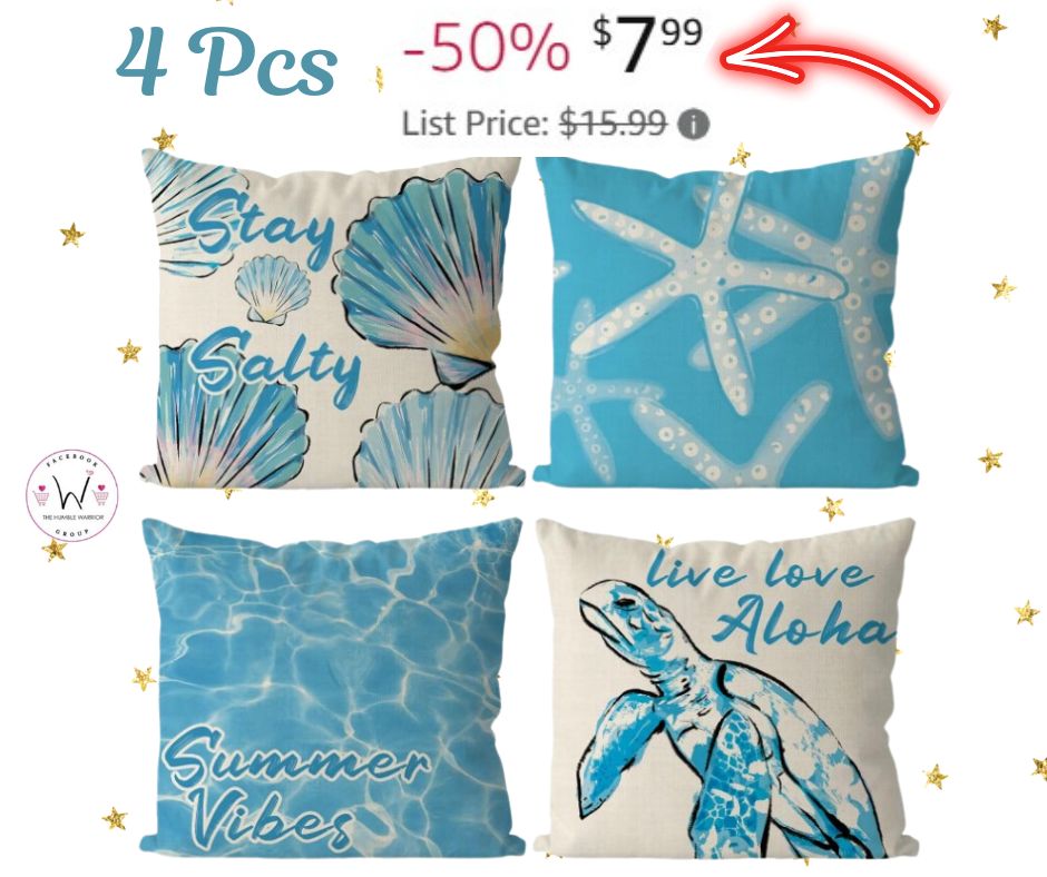 Set of 4 Summer Throw Pillow Covers!