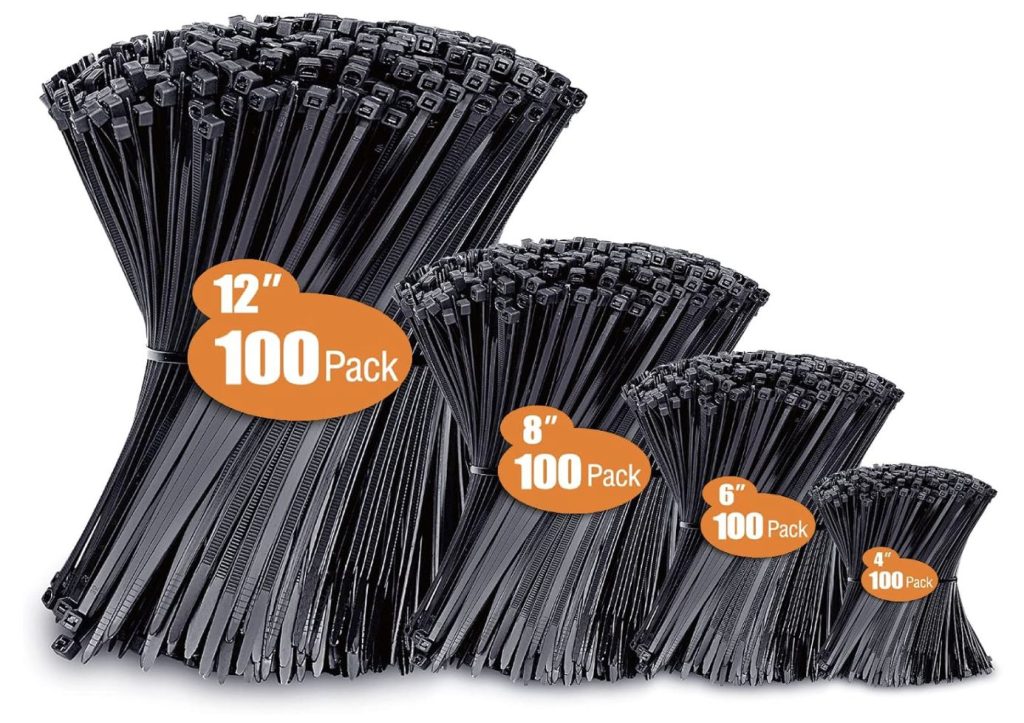 400 pack, black cable ties