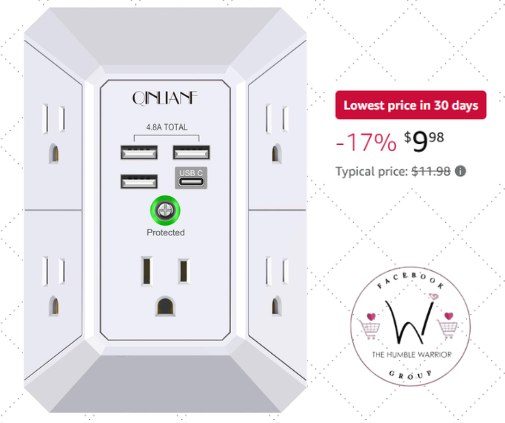 QINLIANF 5 Outlet Extender