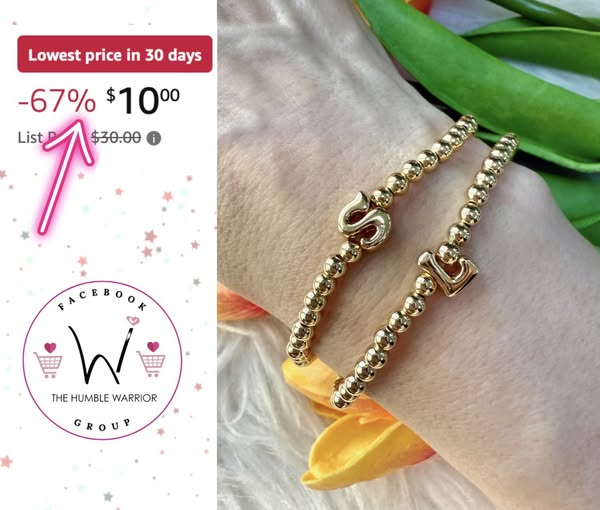Bauble Bar Initial Pisa Stretch Bracelet