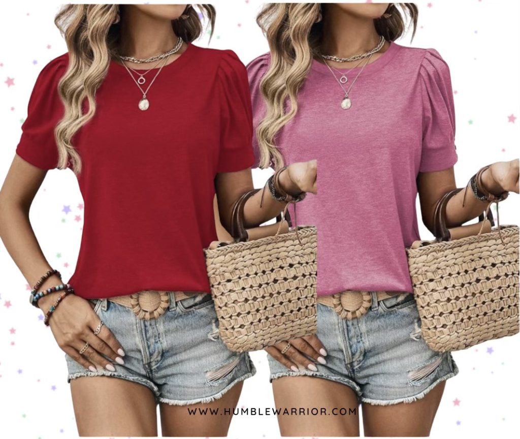 Bosmeer Puff Sleeve Crew Neck cutie