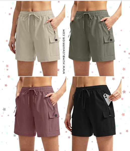 SANTINY Women’s Hiking Cargo Shorts