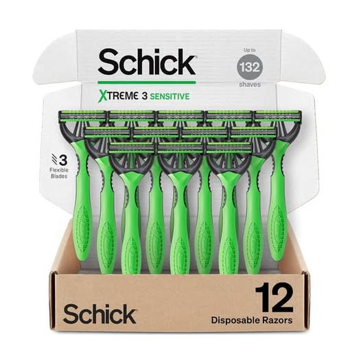 Schick Xtreme 3 Original Sensitive Disposable Razors for Men