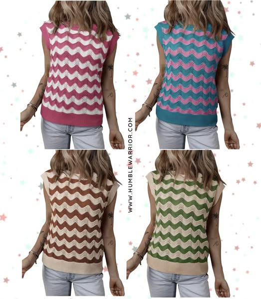 Shewin cap sleeve light weight sweater vest