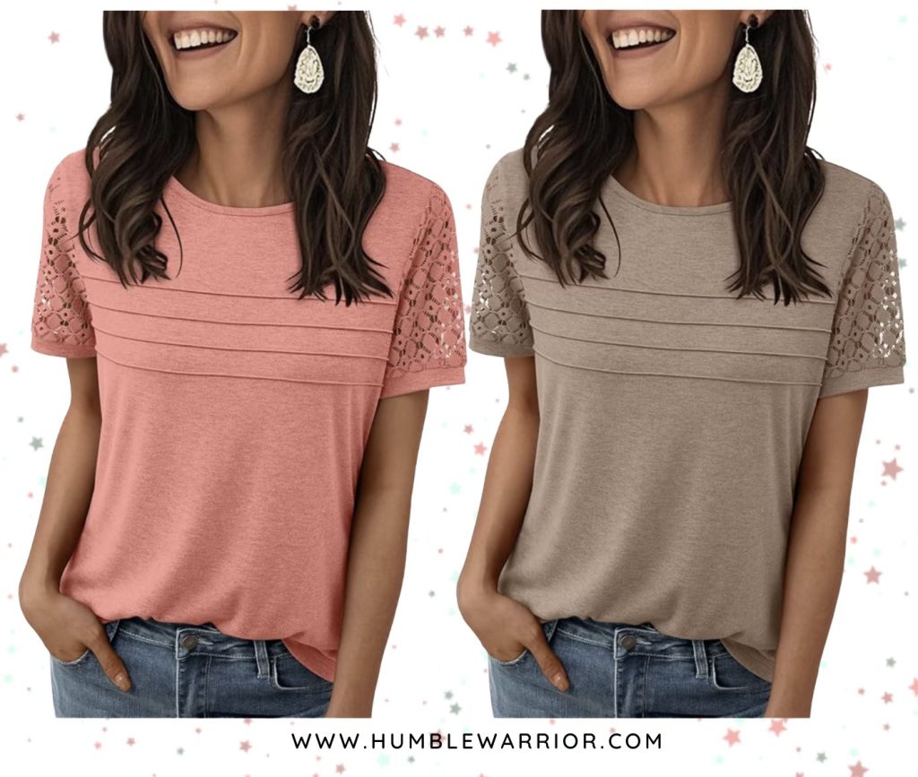 LILLUSORY lace sleeve top