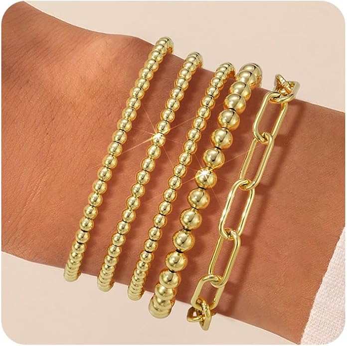 gold beaded bracelets