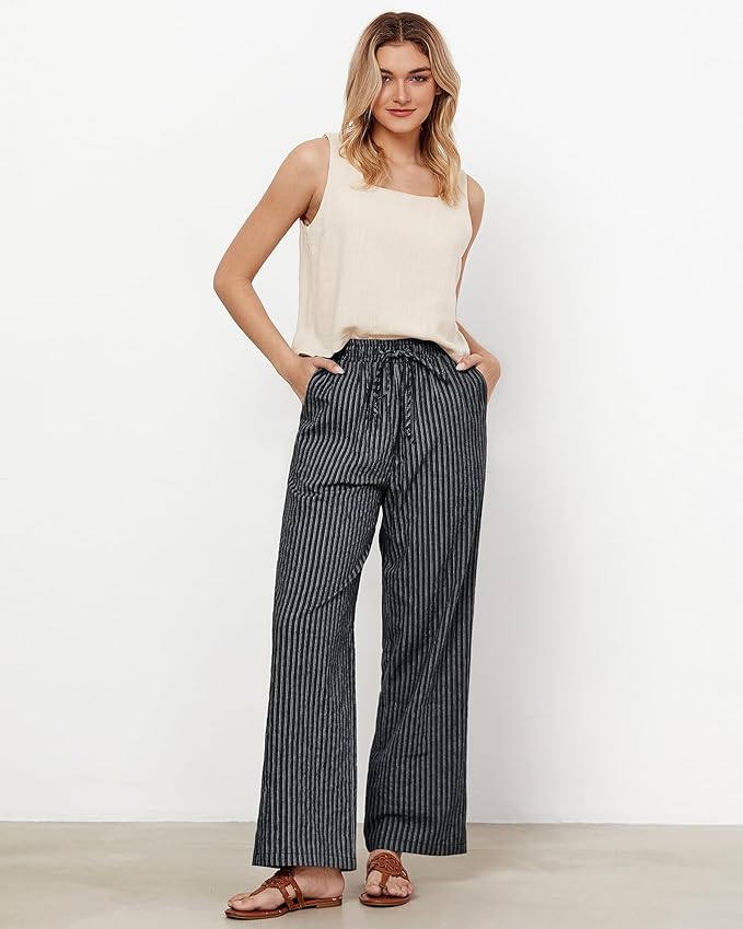 GRAPENT Cotton & Linen Pants