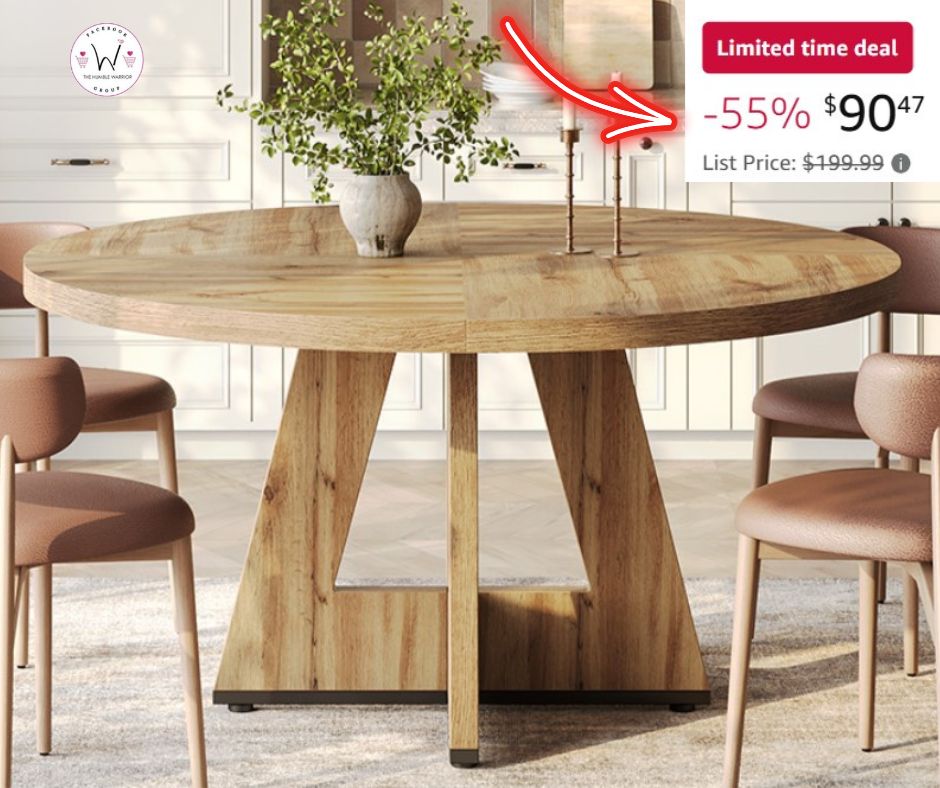 LITTLE TREE 47 Inches Round Dining Table!