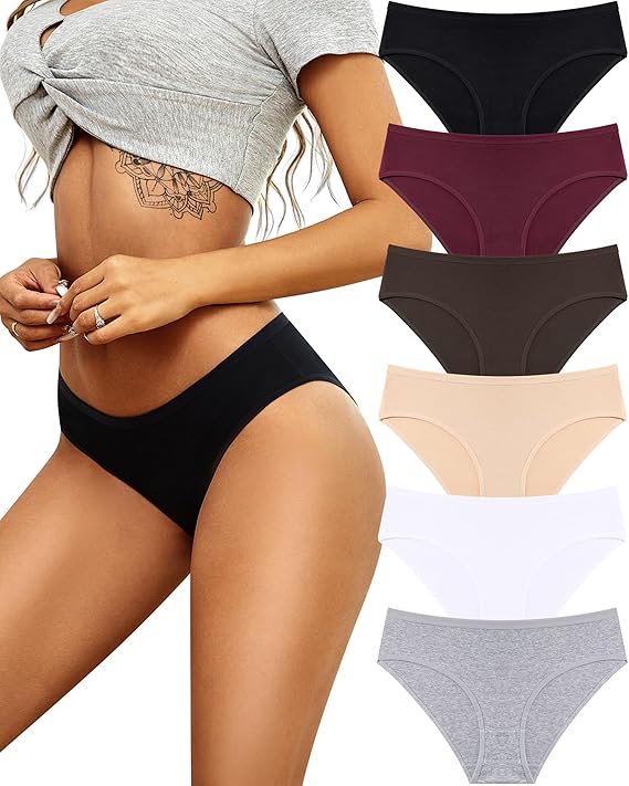 6-pack of Women’s Cotton Hipster Panties