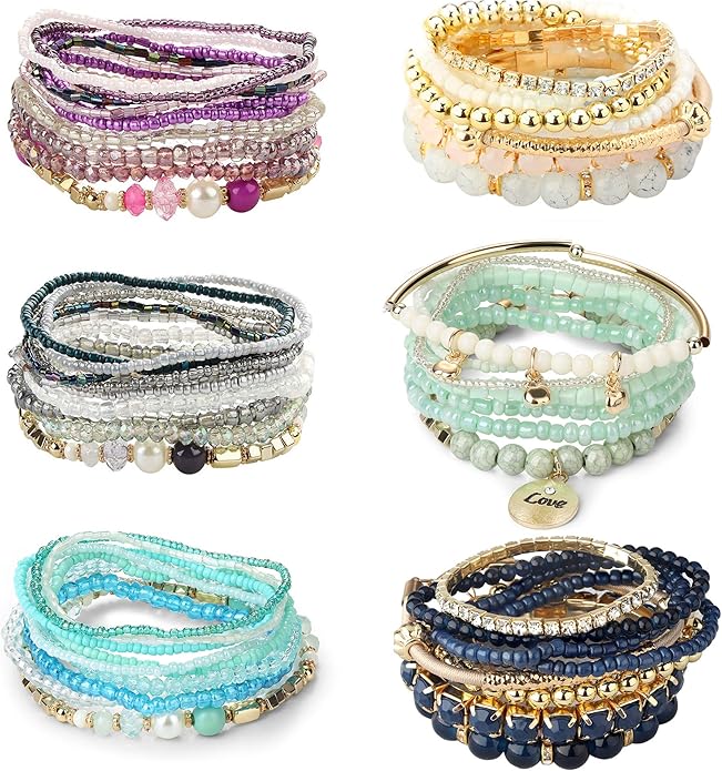 Set of 6 Bracelet Stacks