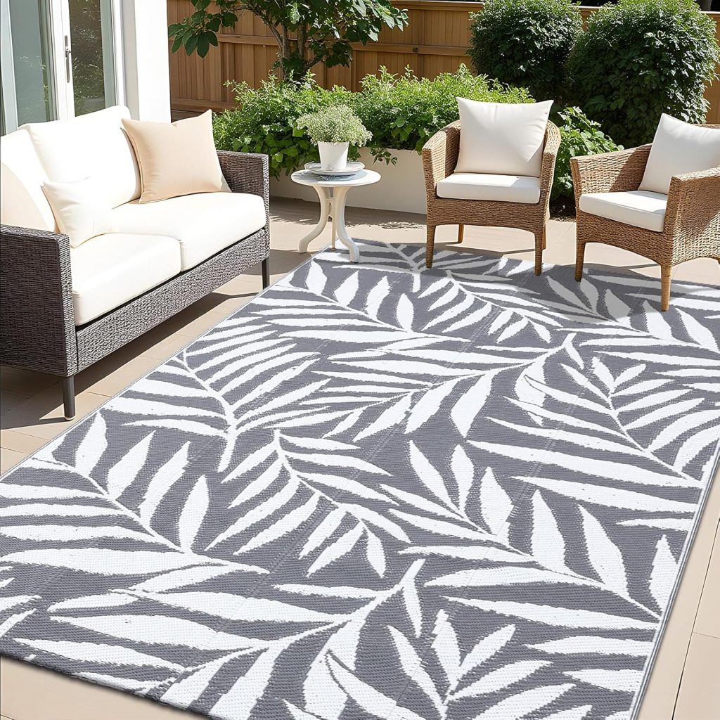 Olanly 5’x8′ Waterproof & Reversible Outdoor Rug!