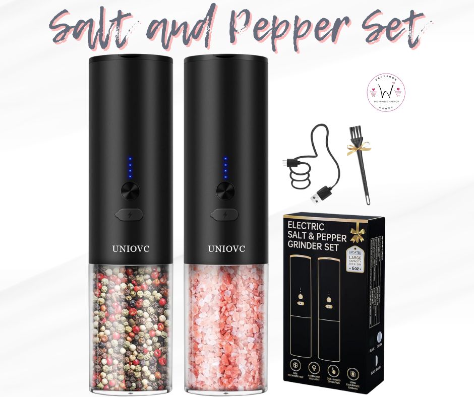 Electric Salt & Pepper Grinder Set