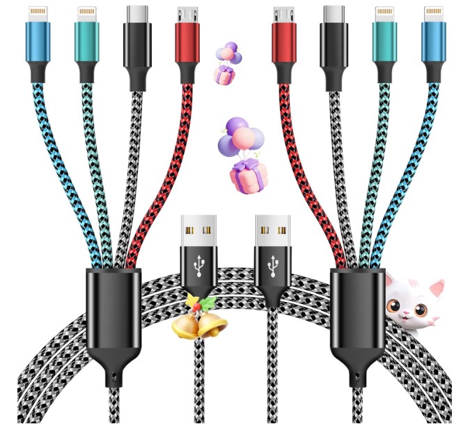 2 Pack 4 in 1 multi charging cables!
