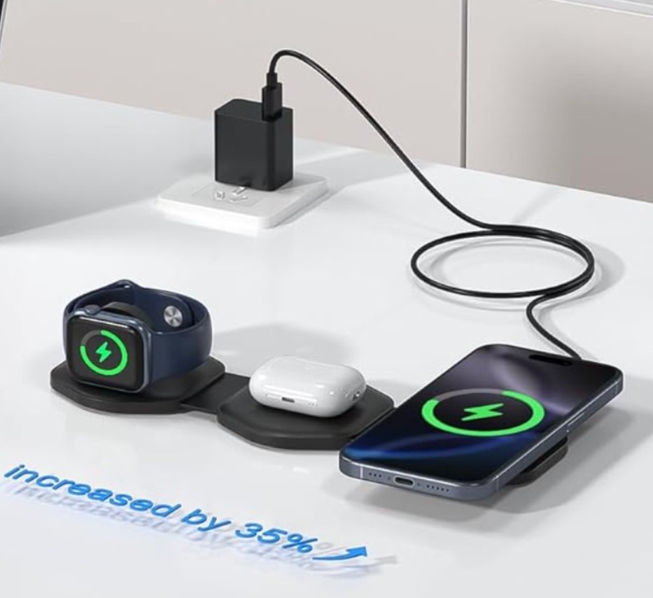 3 in 1 Wireless Foldable Magnetic Charging Station!