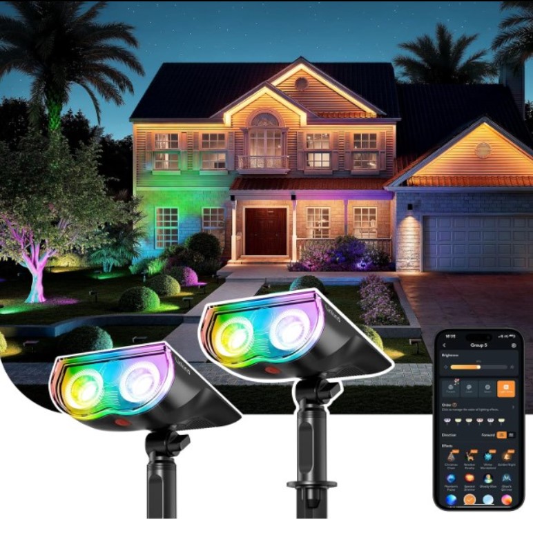 2 Pack Linkind Smart Solar Spotlights!