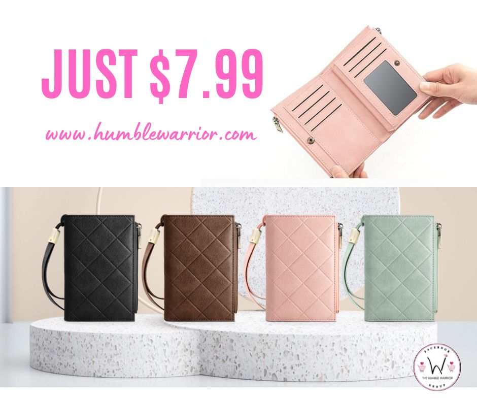 small leather trifold wallet