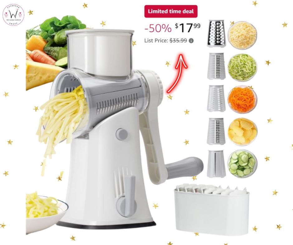 5-in-1 Rotary Multi-Functional Cheese Grater!