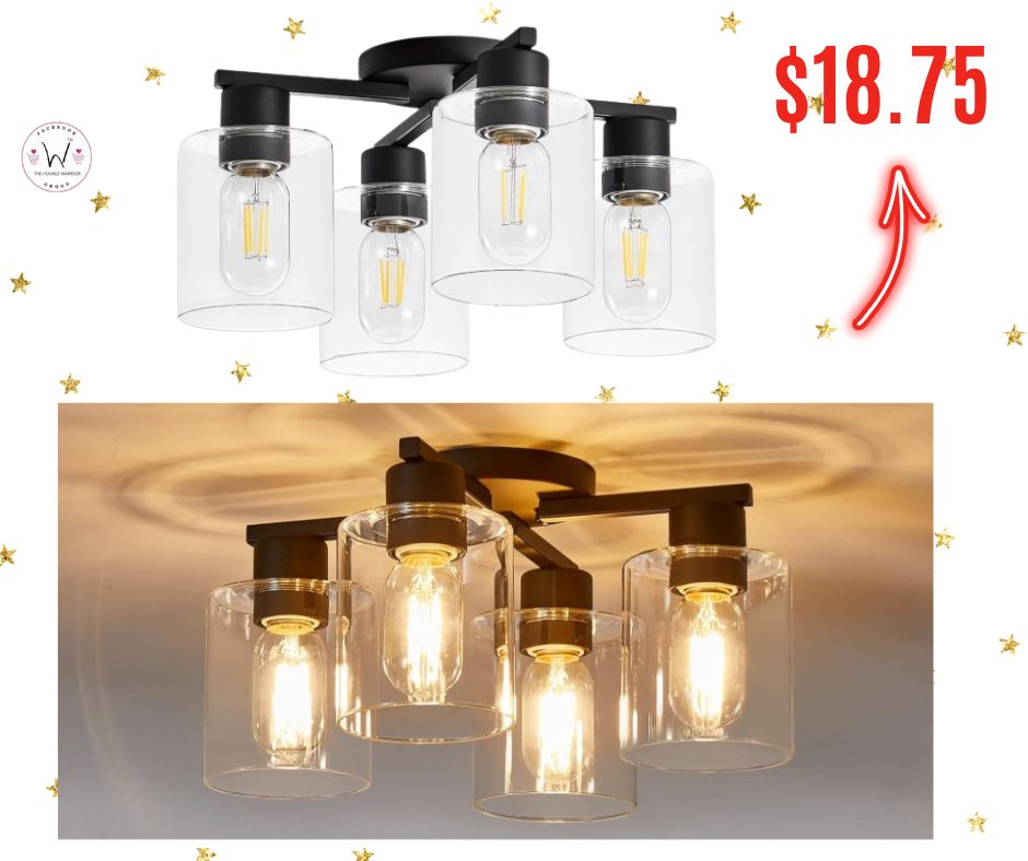 4-Light Semi Flush Mount Ceiling Light!