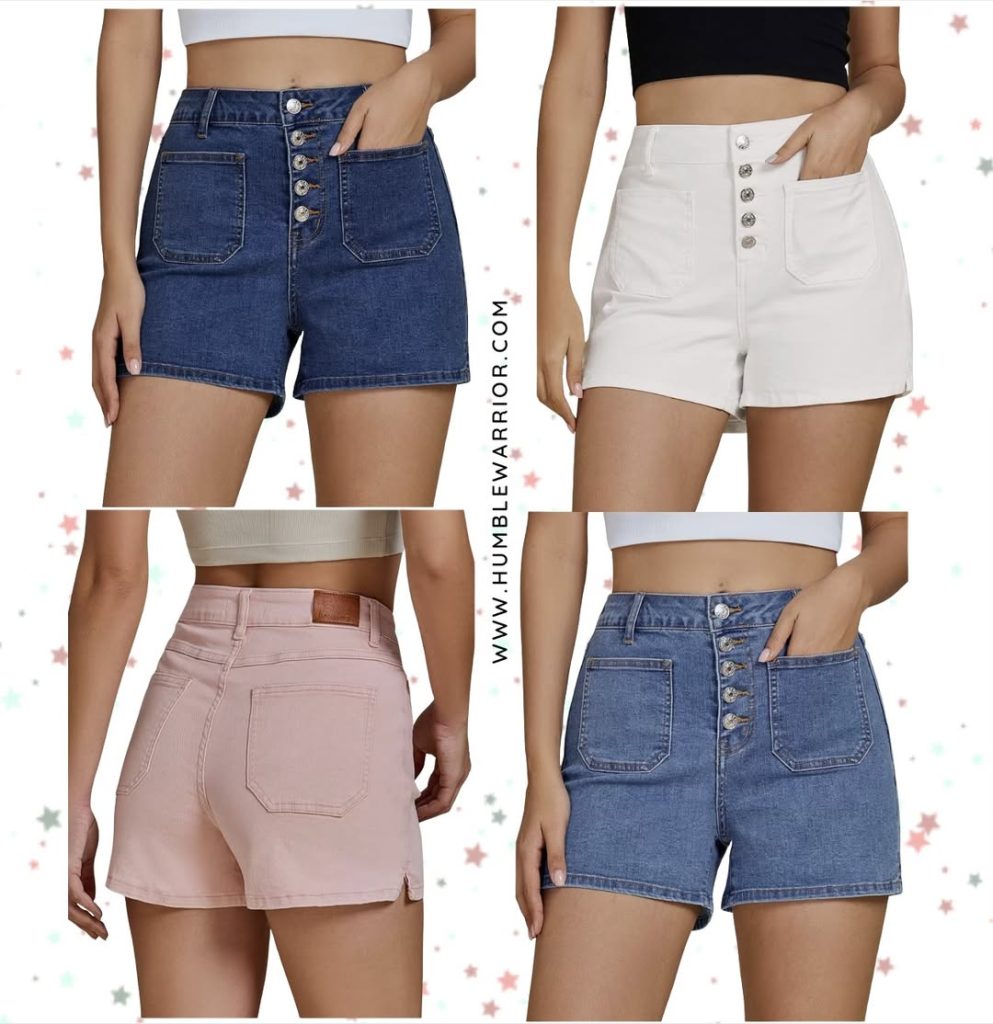 luvamia high-waisted jean shorts
