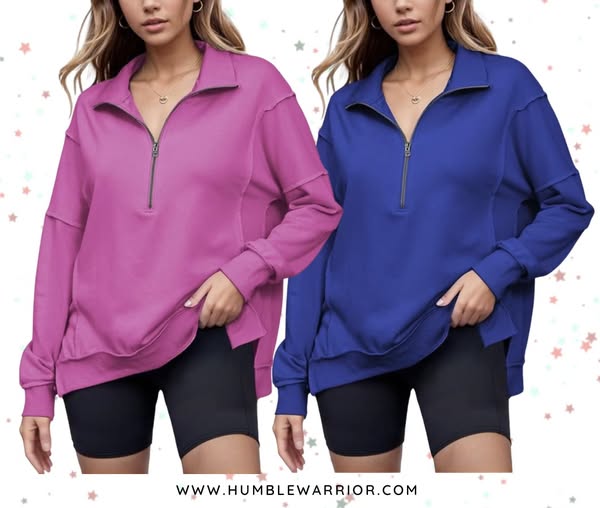 BLENCOT Oversized Half-Zip Sweatshirt