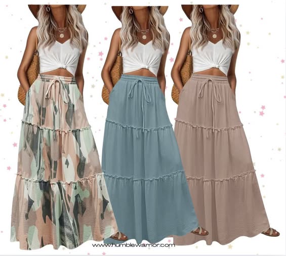 LEPUNUO boho maxi skirt