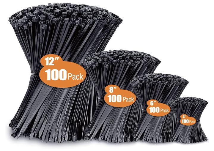 400 pack black cable ties