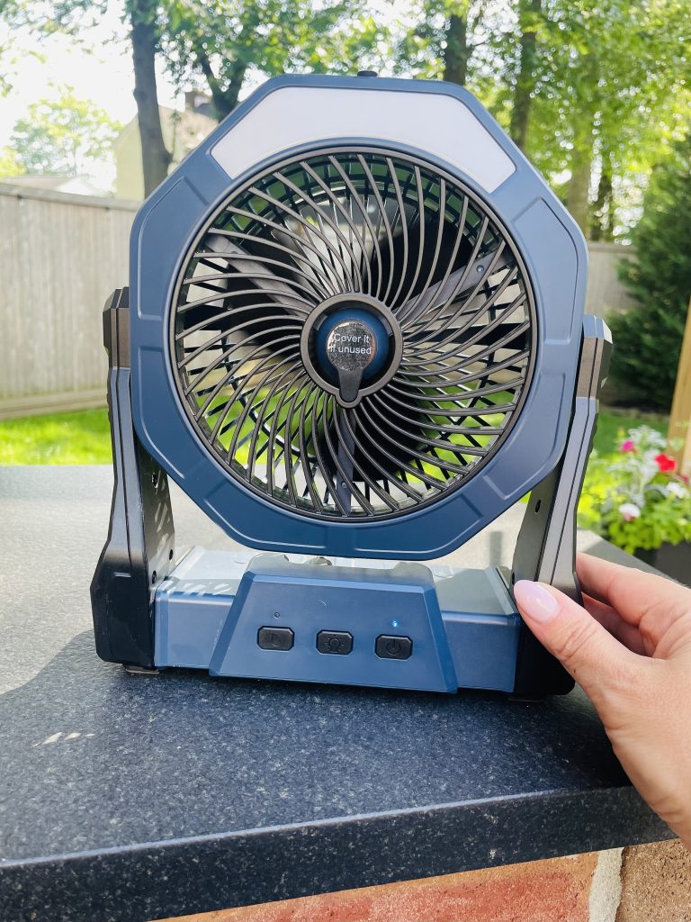 solar misting fan